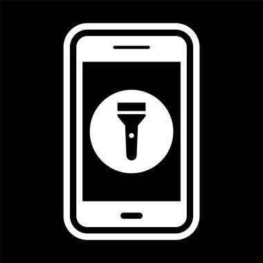 Moda Biçimli Flash Işık Mobil Uygulama Simgesi İzole Arkaplan