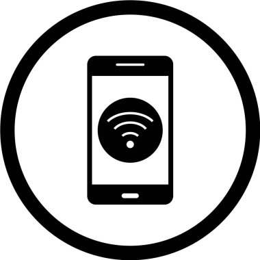 Modern telefon simgesinin vektör illüstrasyonu 