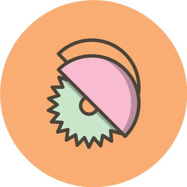 elektrikli testere vektör illüstrasyonu, basit simge