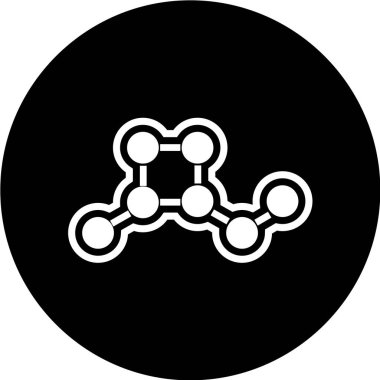 Molekül ağ yapı simgesi, vektör