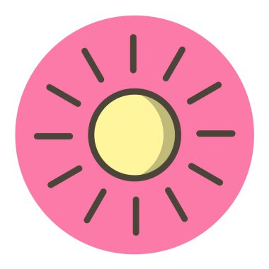 Pembe ve sarı ikonun vektör illüstrasyonu