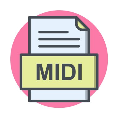 dosya biçimi simgesi, vektör illüstrasyonu