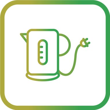 Çaydanlık vektör illüstrasyonu, basit simge