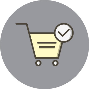 Alışveriş arabası vektör simgesi