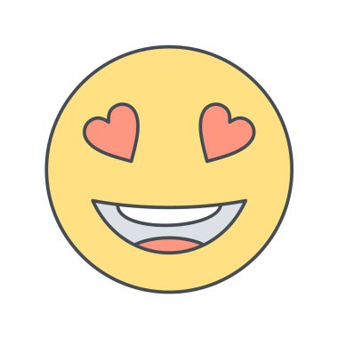 Moda Biçimli Emoji Simgesi İzole Arkaplan 