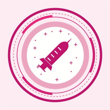 Pembe şırınganın vektör çizimi