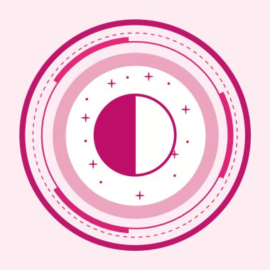Pembe ve beyaz simgenin vektör illüstrasyonu