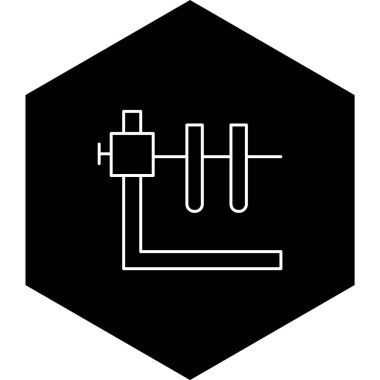 Moda Biçimli Duruş Simgesine sahip İki Tüp İzole Arkaplan      