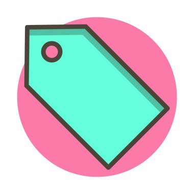 Moda Biçiminde Etiket Simgesi İzole Arkaplan