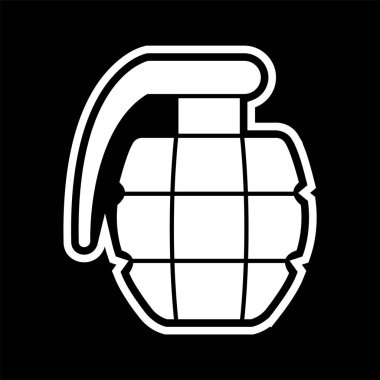 Moda Biçimli El Bombası Simgesi İzole Arkaplan