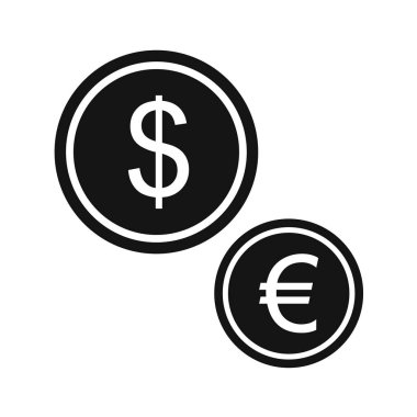 Dolar simgesi, vektör illüstrasyonu.