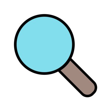 Büyütme cam simgesi vektör illüstrasyonu