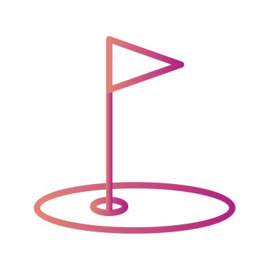 Golf topu ikonu vektör illüstrasyon grafik tasarımı