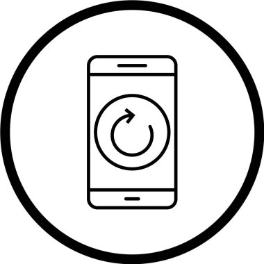 Modern telefon simgesinin vektör illüstrasyonu 