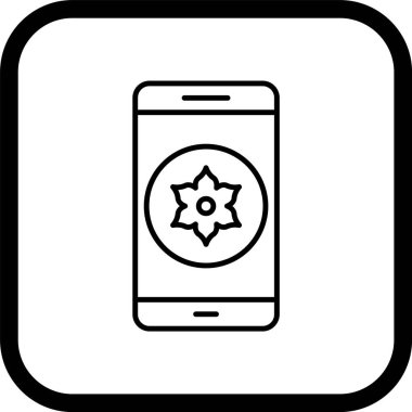 Galeri Mobil Uygulama Simgesi Moda Biçimli İzole Arkaplan