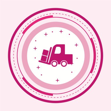 Teslimat kamyonu simgesinin vektör çizimi