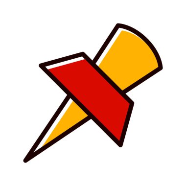 Moda Biçimli Pin Simgesi İzole Arkaplan 