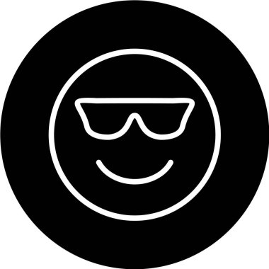 Gülümseme simgesi, vektör illüstrasyonu