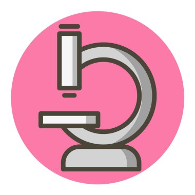 mikroskop düz vektör simgesi