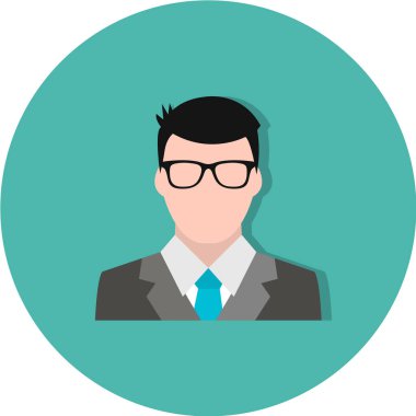 İş adamı avatar ikonu. vektör illüstrasyonu