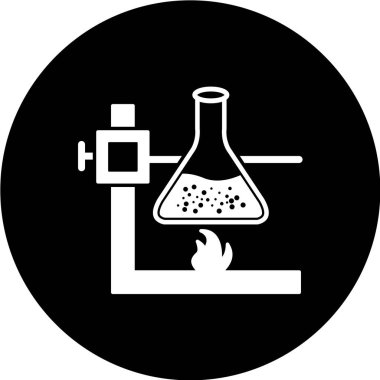 Laboratuvar matarası ikonu. vektör illüstrasyonu