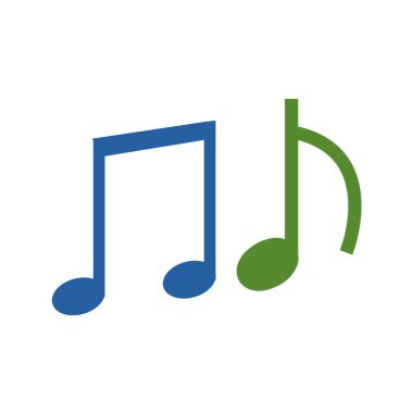 Müzik notası simgesi. vektör illüstrasyonu