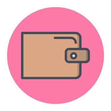  Cüzdan Simgesi Moda Biçimli Ayrı Arkaplan