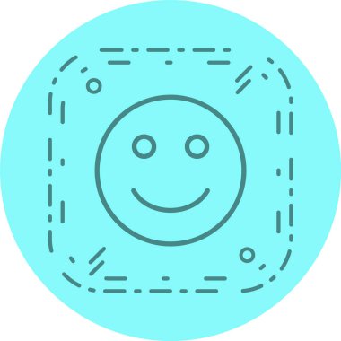  Moda Biçimli Mutlu Emoji Simgesi İzole Arkaplan