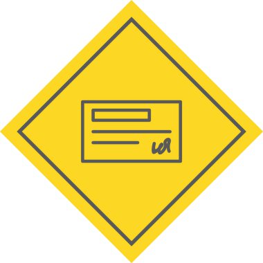 Moda Biçimli İzole Arkaplanda Çek Simgesi