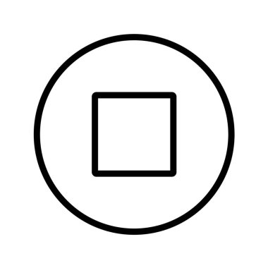 dur düğmesi vektör illüstrasyonunu, basit simge