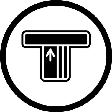 Modern siyah simgenin vektör illüstrasyonu