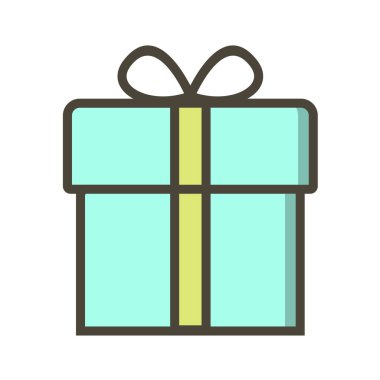 hediye kutusu simgesi vektör illüstrasyon grafik tasarımı
