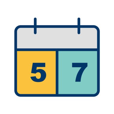 Takvim simgesi beyaz arkaplanda izole edildi. olay sembolü çizimi.