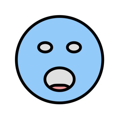 Moda Biçimli Emoji Simgesi İzole Arkaplan 