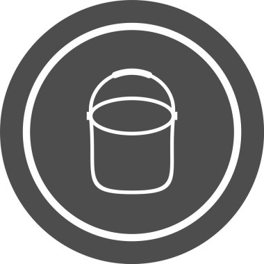 Moda Biçiminde Pail Simgesi İzole Arkaplan