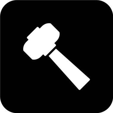 Çekiç simgesinin vektör illüstrasyonu