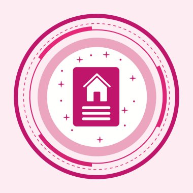  Moda Biçimli Ev Belgesi Simgesi Ayrı Arka Gruplandırılmış