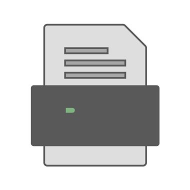 dosya biçimi simgesi, vektör illüstrasyonu