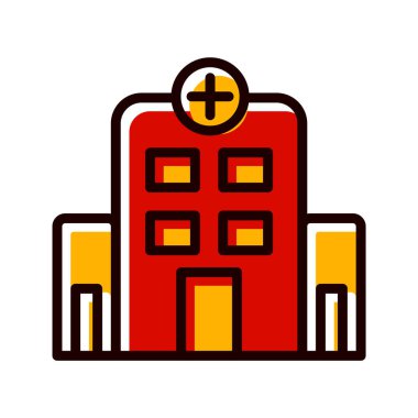 Hastane Simgesi Moda Biçiminde İzole Arkaplan