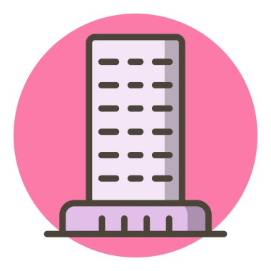 Moda Biçimli Ofis Simgesi İzole Arkaplan