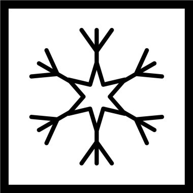 kar Tanesi simgesi vektör çizimi