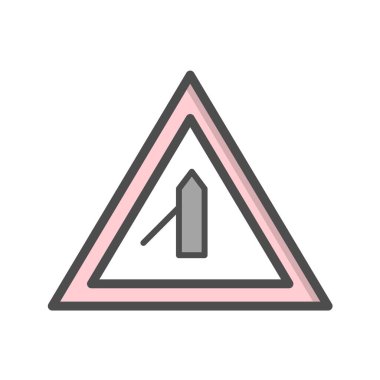 Yol simgesi, vektör illüstrasyonu