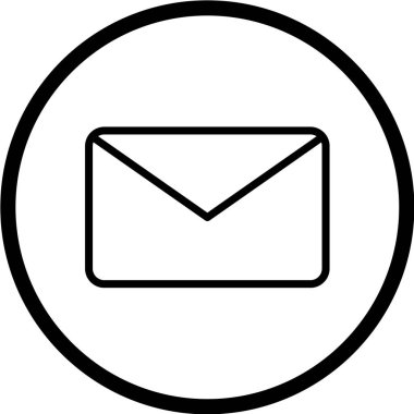 Zarf simgesi, vektör illüstrasyonu. düz tasarım biçimi