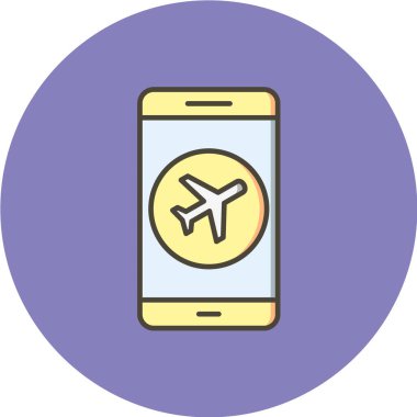 Modern telefon simgesinin vektör illüstrasyonu 