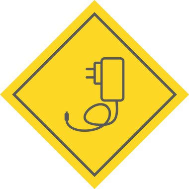 Mobil Şarj Simgesi Moda Biçimli İzole Arkaplan