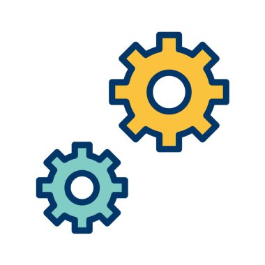 Vektör illüstrasyonu, basit simge çarkı