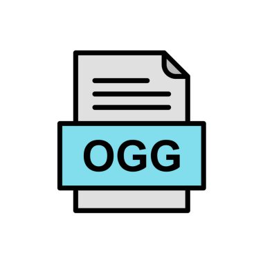 dosya biçimi simgesi, vektör illüstrasyonu