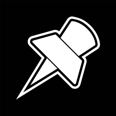 Moda Biçimli Pin Simgesi İzole Arkaplan 