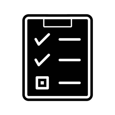 Arkaplanda siyah-beyaz biçiminde pano simgesi izole edildi