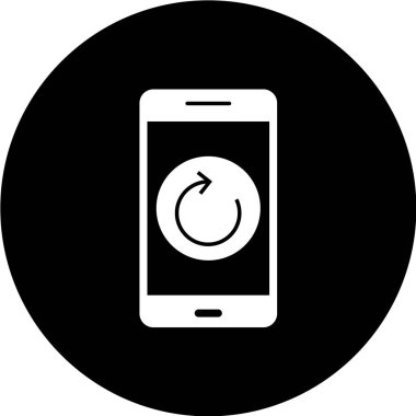 Modern b 'nin vektör çizimi cep telefonu simgesinden yoksun